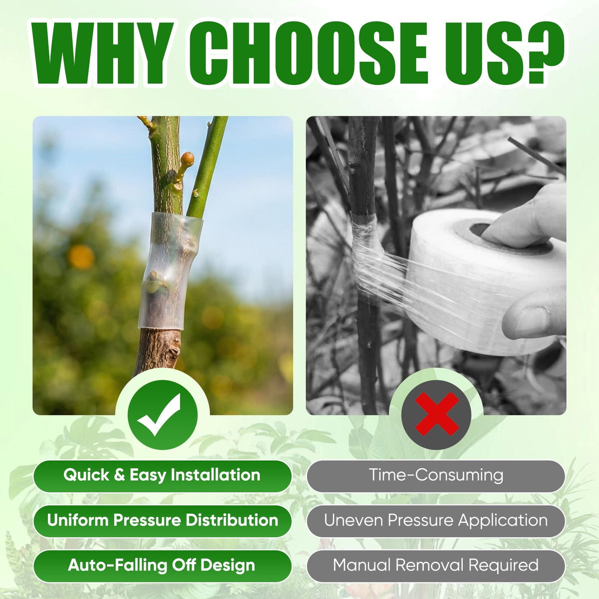 Generic silicone grafting sleeve versatility for fruit trees vegetables and flowers