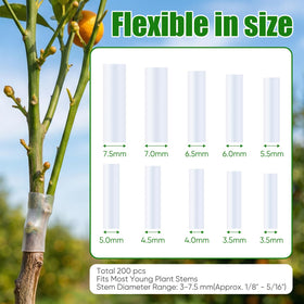 Generic silicone grafting sleeves packaging shows diameter range for precise fit