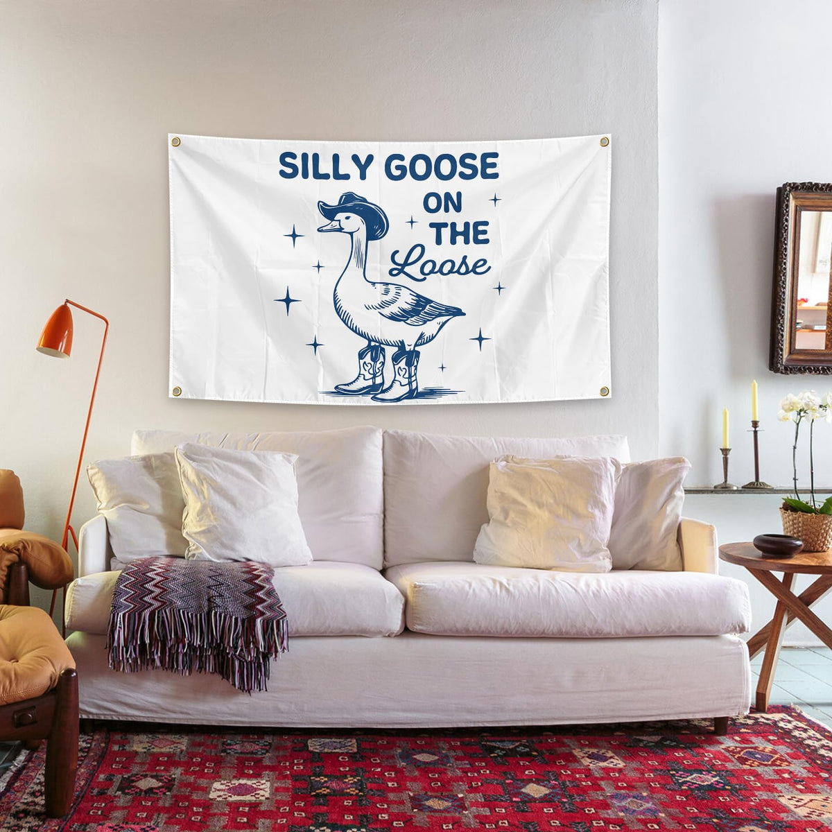 Generic Silly Goose flag adds bedroom flair with crisp colors