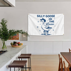Generic Silly Goose flag ideal for fraternity events and social spaces