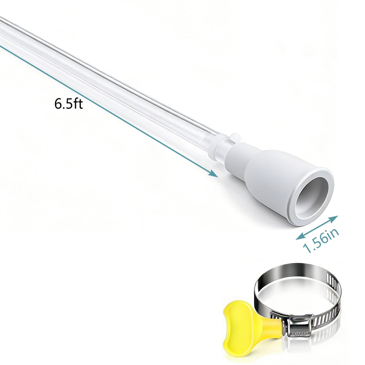 Generic sink hose attachment with leak-proof clamp maintains stable water flow.