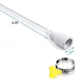 Generic sink hose attachment with leak-proof clamp maintains stable water flow.