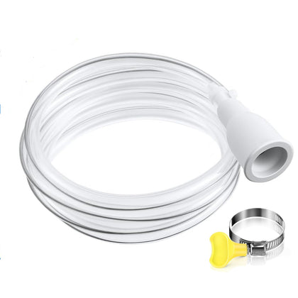 Generic sink hose attachment closeup showing easy faucet connection for quick water transfer.