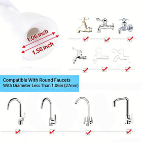 Generic sink hose attachment installed on faucet enabling efficient outdoor cleaning.