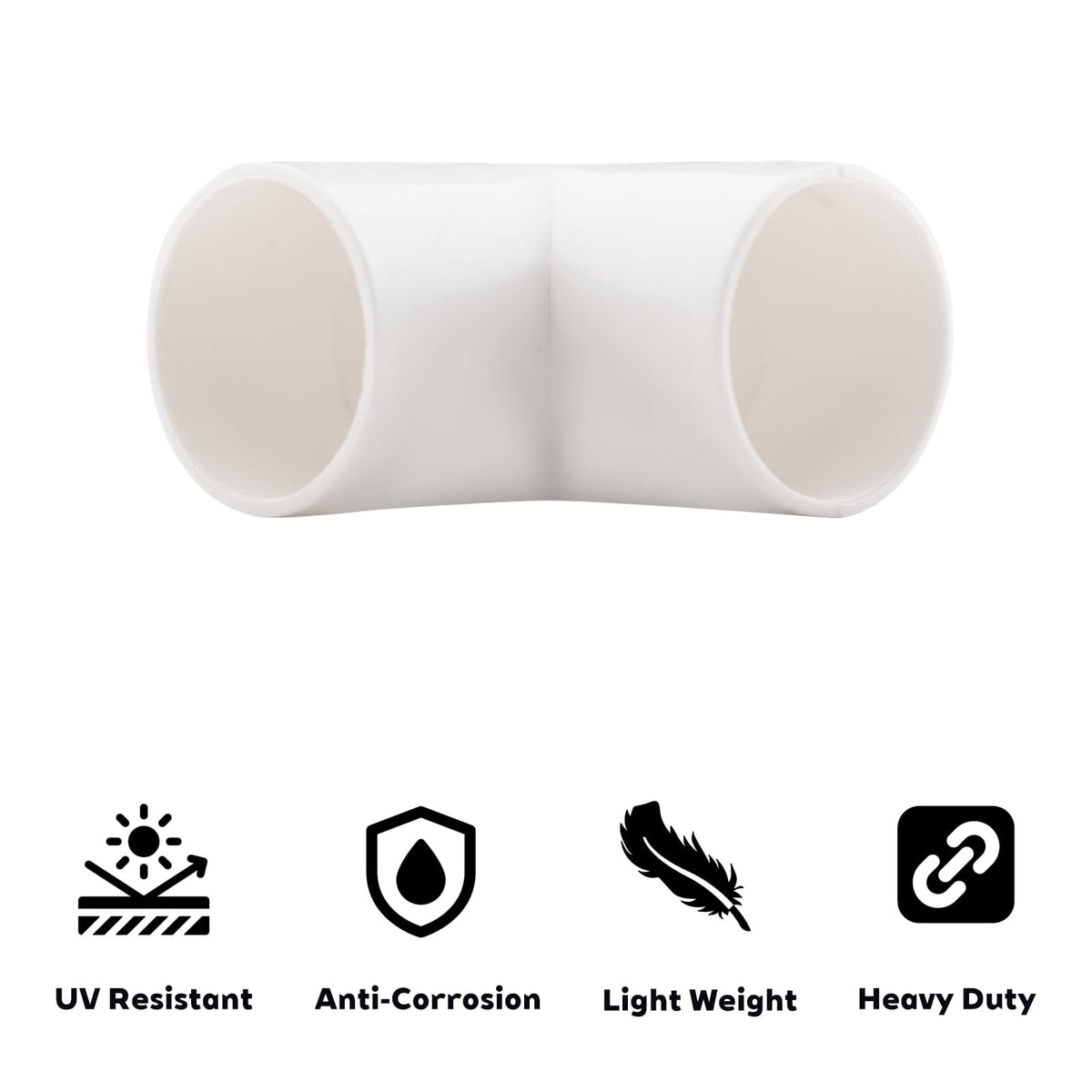 Generic slip-socket elbow facilitates quick, clean DIY installations