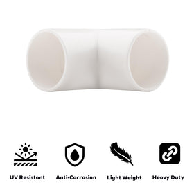Generic slip-socket elbow facilitates quick, clean DIY installations