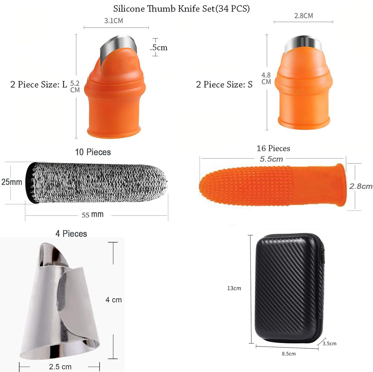Generic small thumb knife with silicone sleeve for precise pruning