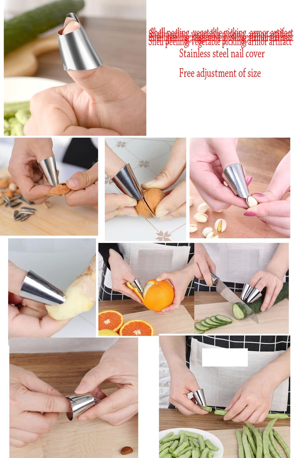 Generic steel thumb knife with silicone sleeve for better control
