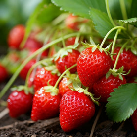 Generic strawberry harvest showing vibrant red fruit ready to enjoy.