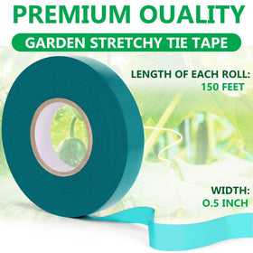 Generic Stretch Tie Tape being used for adjustable stake support on tomatoes.