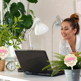 Generic succulent planter label stake adds natural warmth to spaces.