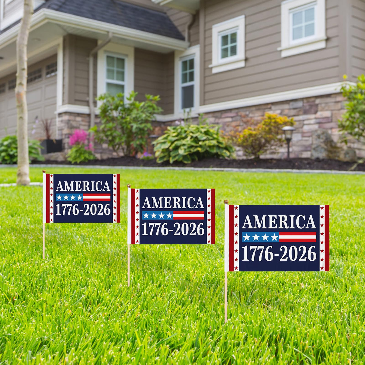 Generic tear-resistant polyester flags stay bright in wind and sun.