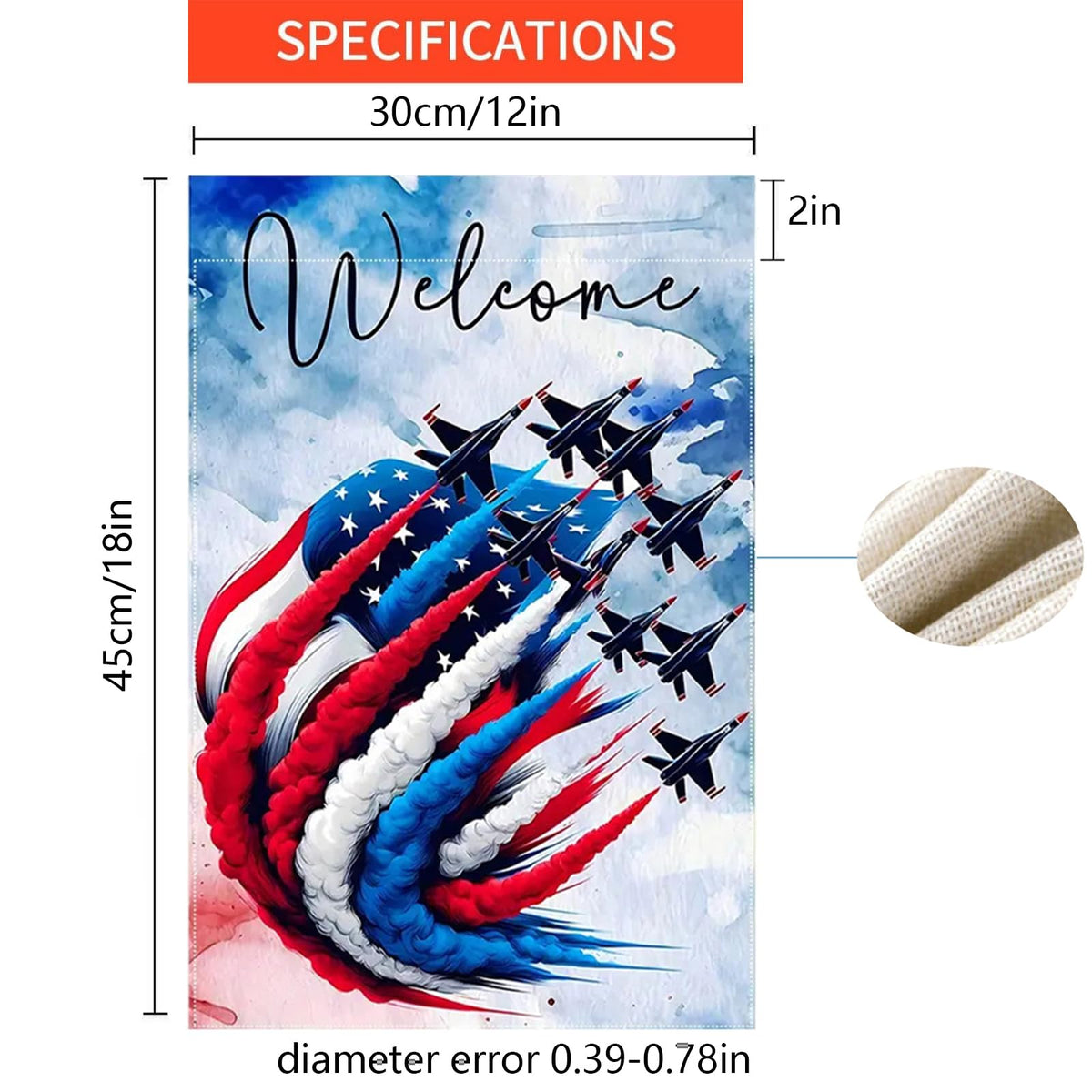 Generic tear-resistant waterproof flag suited for all seasons and extreme weather.