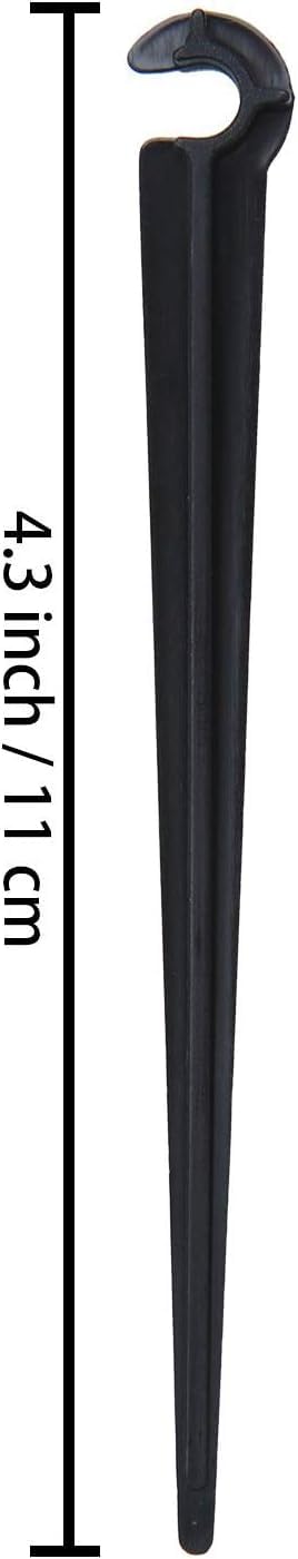 Generic Topsamll plastic stake garden support keeps irrigation line organized.