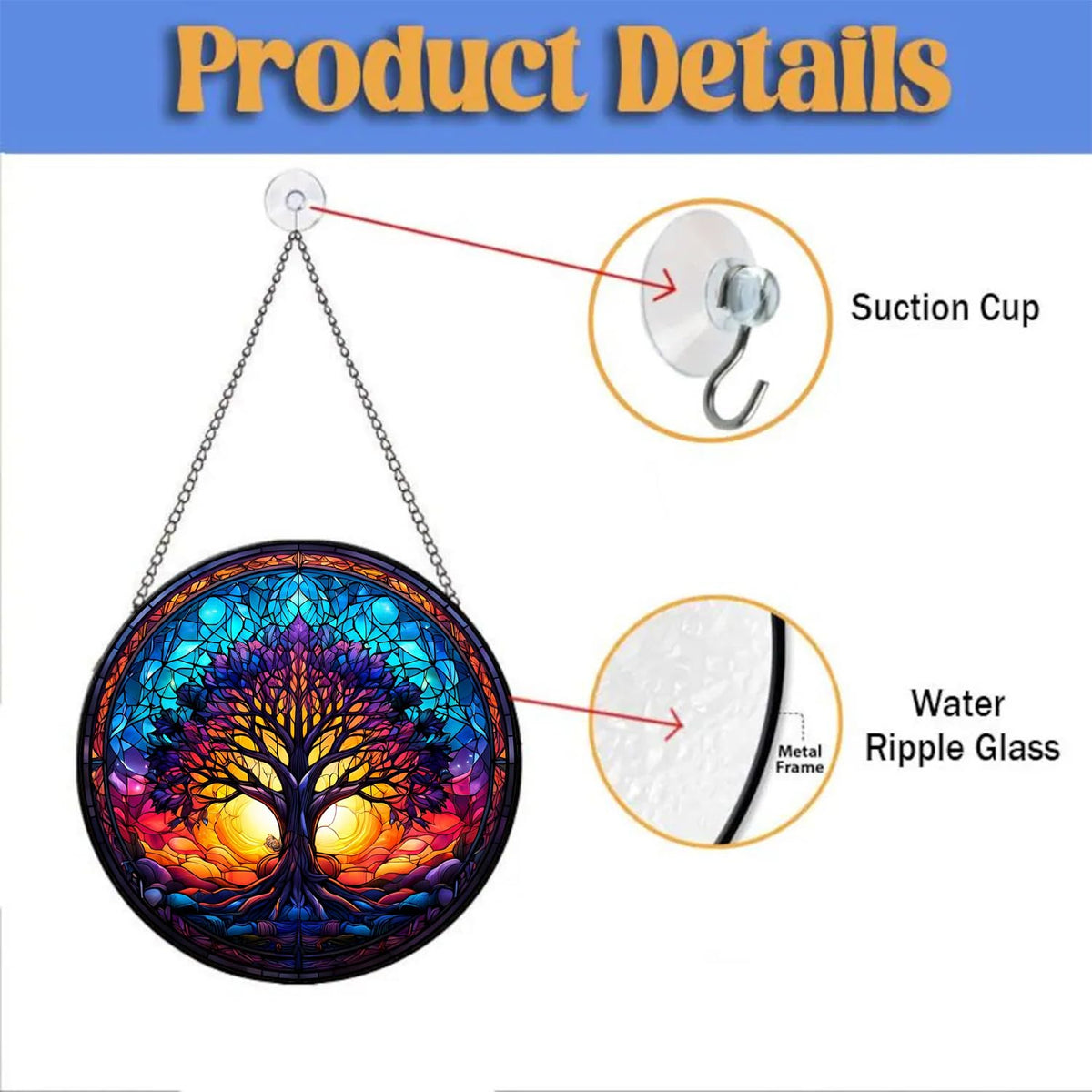 Generic Tree of Life suncatcher arrives securely packaged for delivery