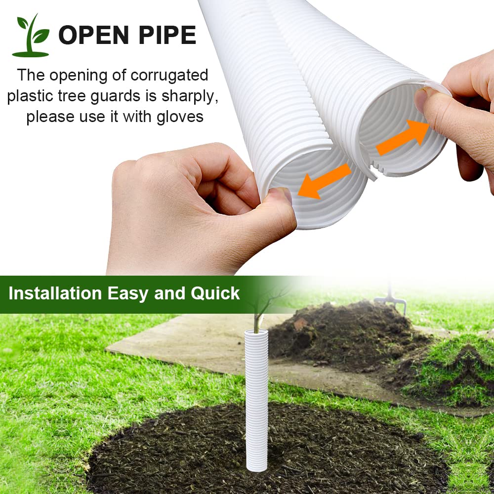 Generic tree trunk protectors wrap-around installation ease protects stems
