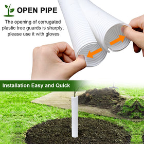 Generic tree trunk protectors wrap-around installation ease protects stems