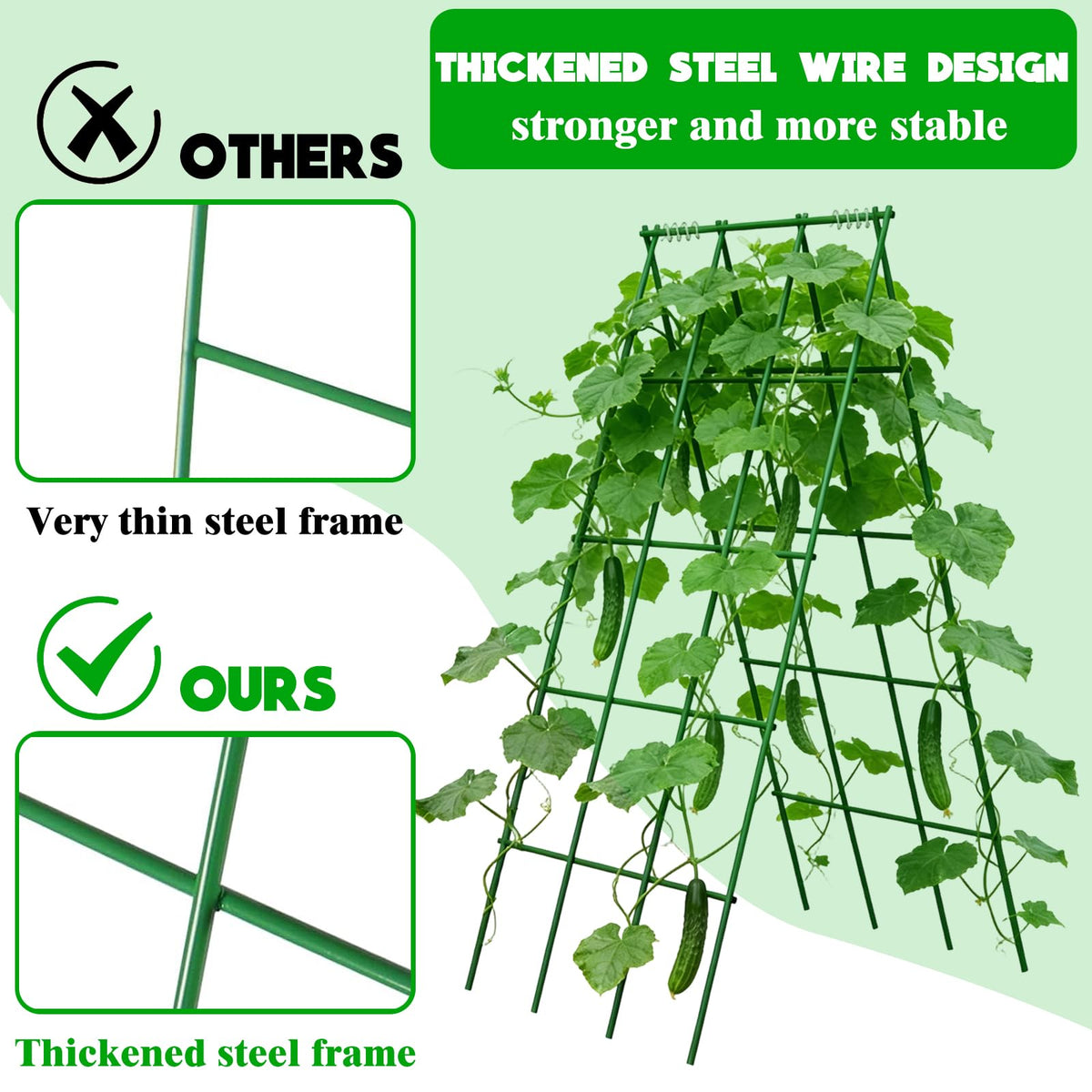 Generic Trellis springs and twist ties help secure climbing plants.