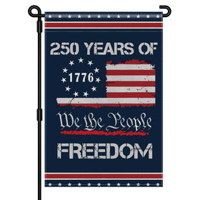 Generic 250th Anniversary USA flag 12x18 for outdoor lawn display.