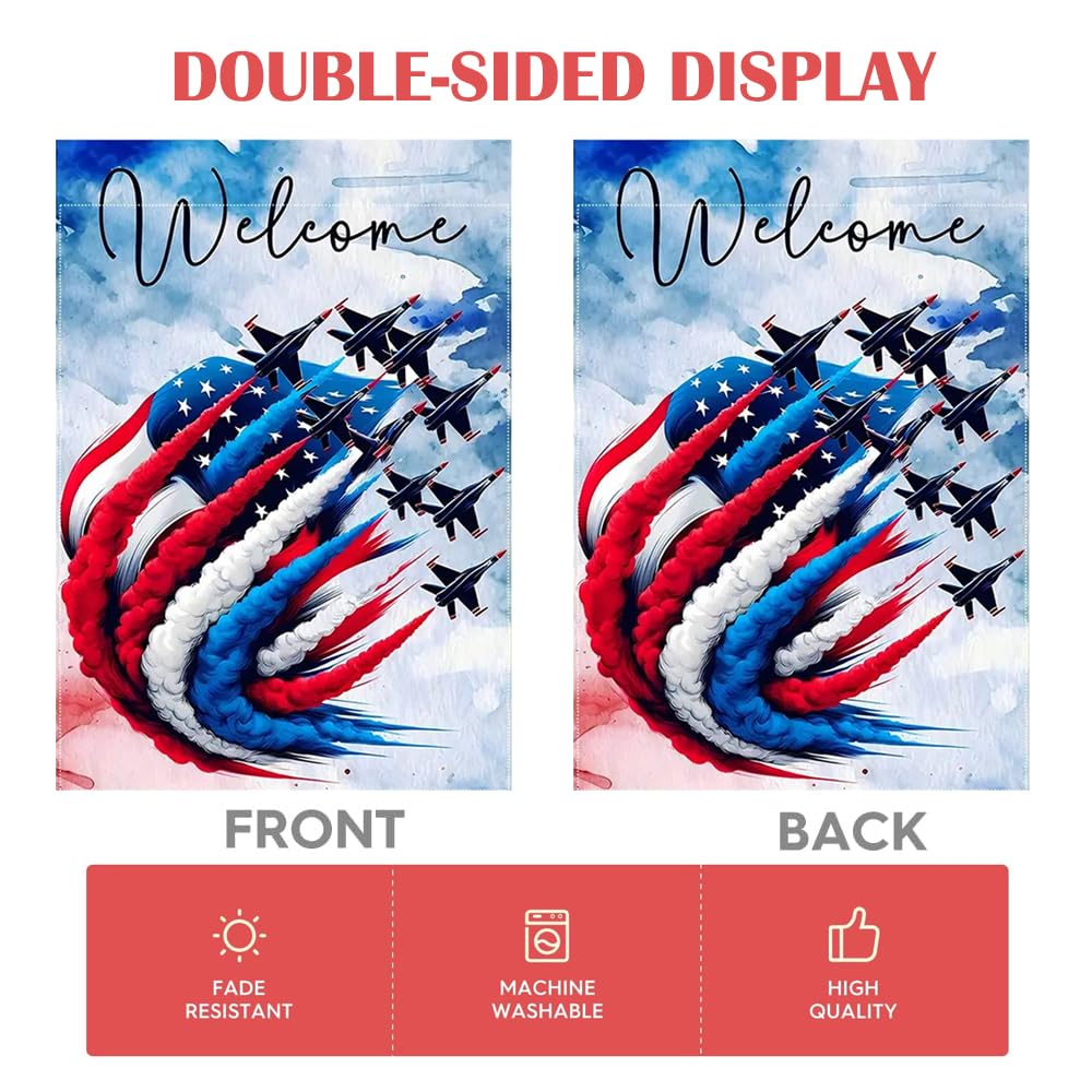 Generic USA yard art flag for 4th of July, ideal for home celebrations.