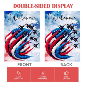 Generic USA yard art flag for 4th of July, ideal for home celebrations.