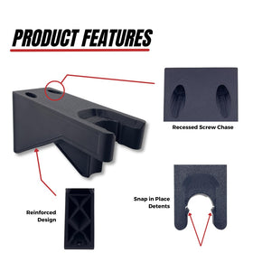 Generic wall-mounted trimmer storage demonstrates efficient space use in workshops.