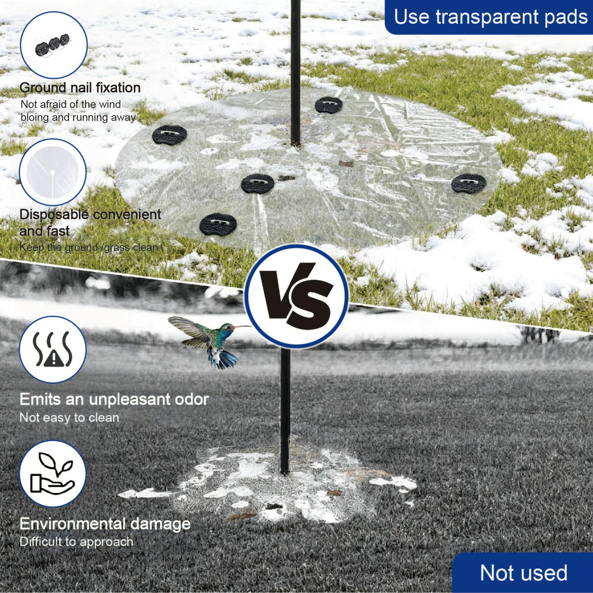 Generic PE round mat stands up to weather for long outdoor use