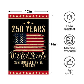Generic We The People flag double-sided for visible garden viewing