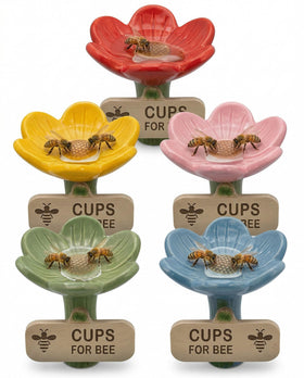 Generic Weatherproof ceramic cups for outdoor patios and flower beds.