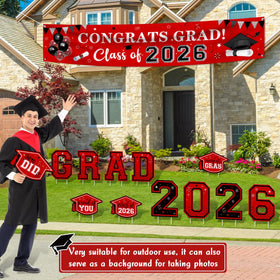 Generic creative graduation design yard signs with eye-catching colors