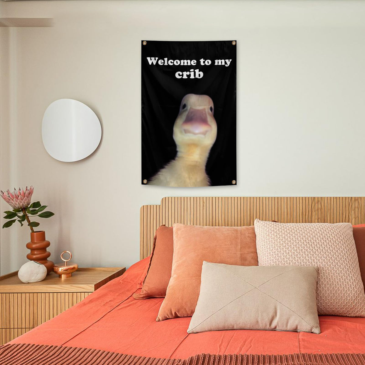 Generic Welcome to My Crib Flag gift-ready design for fun occasions.