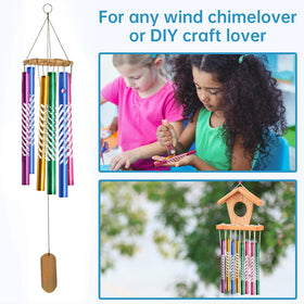 Generic wind chime kit supplies for personalized outdoor décor.