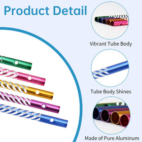 Generic wind chime tubes in assorted colors brighten any space.