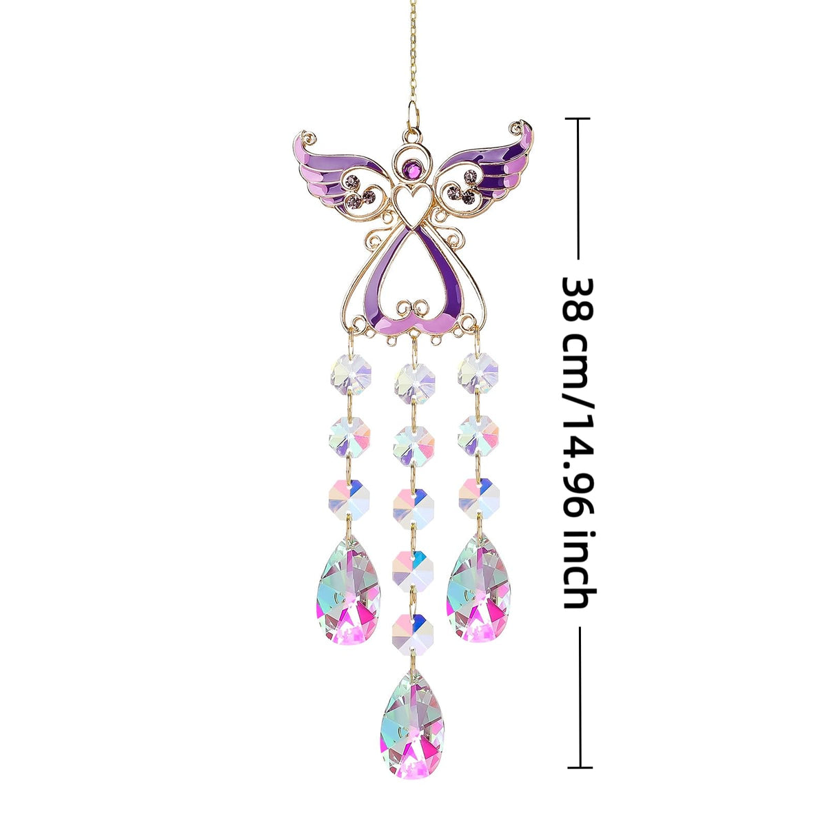 Generic window garden crystal sun catcher purple for indoor or outdoor ambiance.