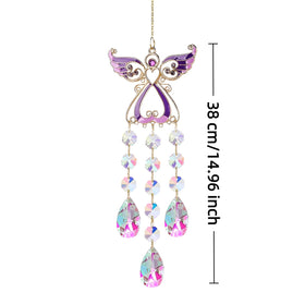 Generic window garden crystal sun catcher purple for indoor or outdoor ambiance.