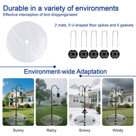 Generic yard protection mat keeps feeding areas tidy and reduces lawn maintenance needs