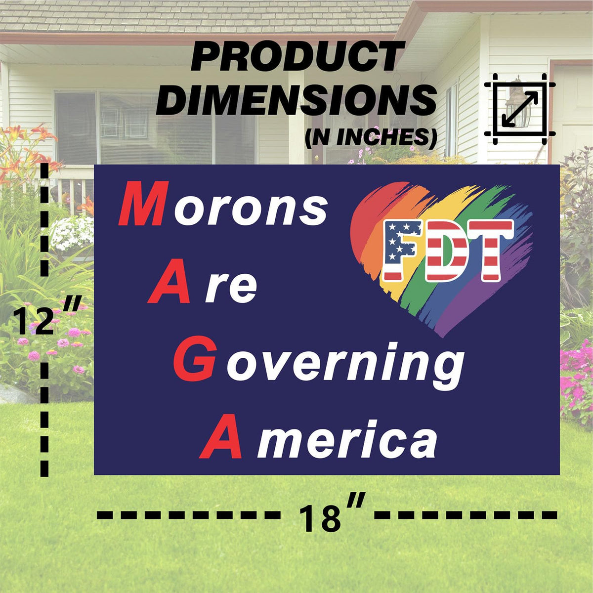 Yard sign with stake for quick, tool-free outdoor installation in gardens or lawns.