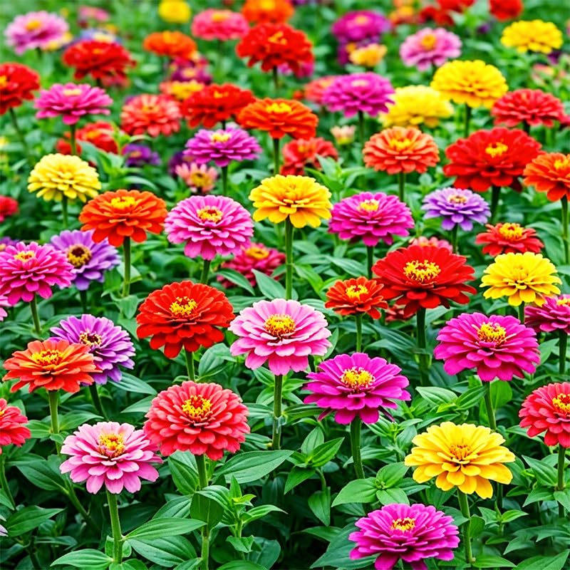 Generic zinnia blooms attract butterflies and bees in warm climates.