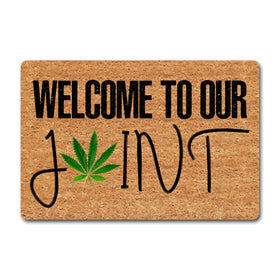 GengDuCJ funny welcome doormat with anti-slip back for safe indoor entry.