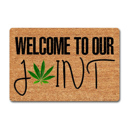 GengDuCJ funny welcome doormat with anti-slip back for safe indoor entry.