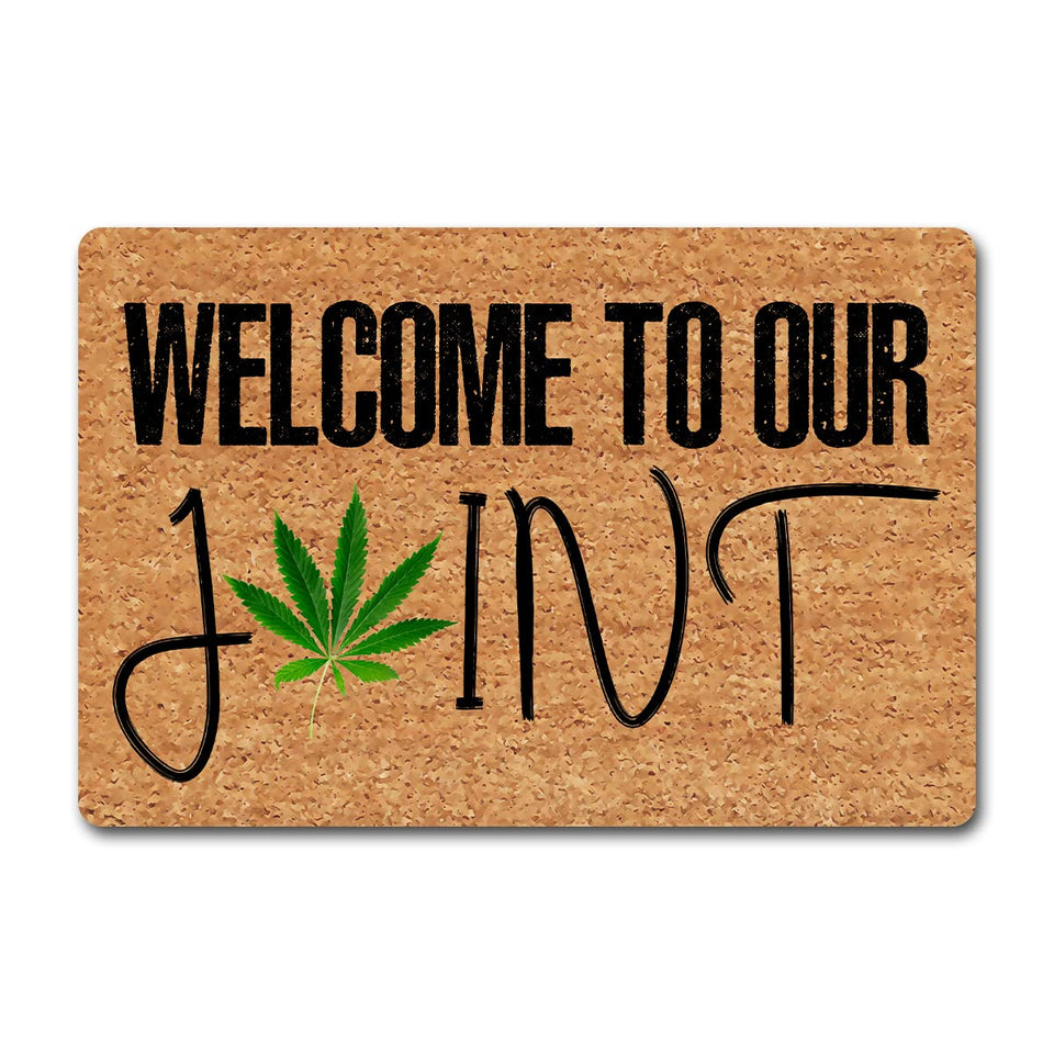 GengDuCJ funny welcome doormat with anti-slip back for safe indoor entry.