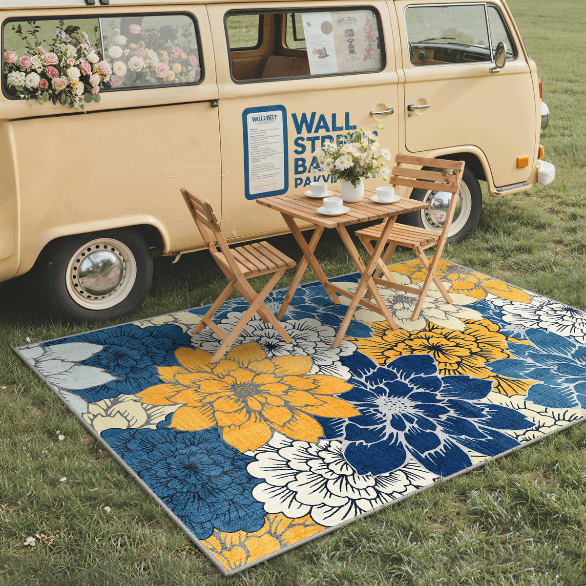 GENIMO rug with anti-slip backing keeps outdoor areas safe