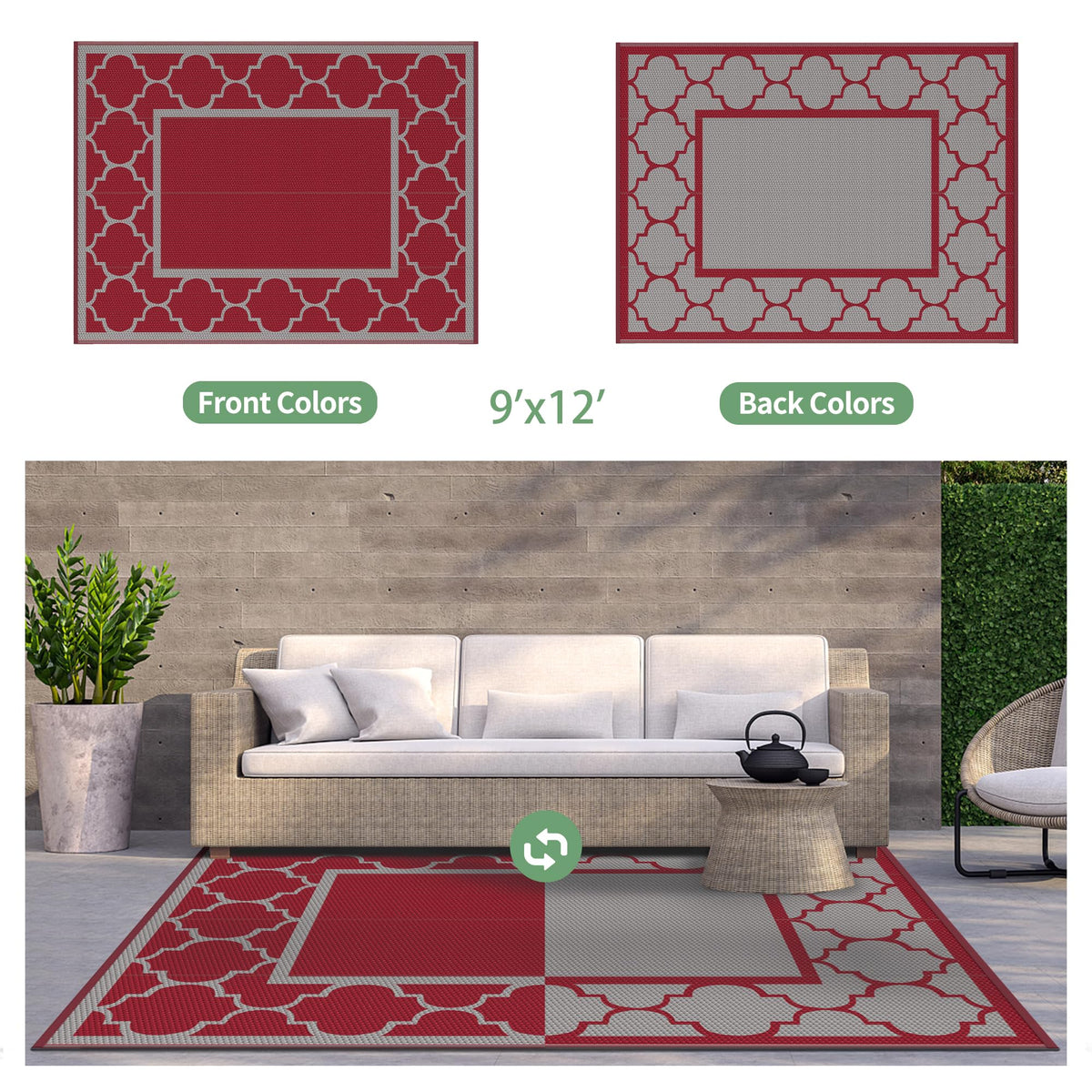 GENIMO deck and beach setting with quick-drying outdoor mat