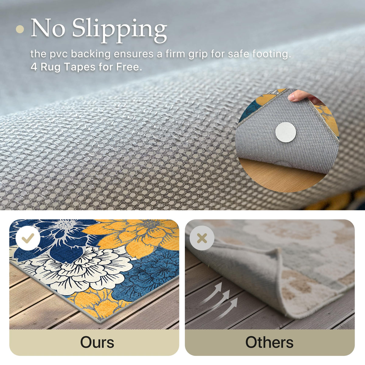 GENIMO lightweight foldable rug is easy to carry for picnics and camping trips.