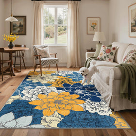 GENIMO machine-washable rug simplifies cleanup after outdoor gatherings
