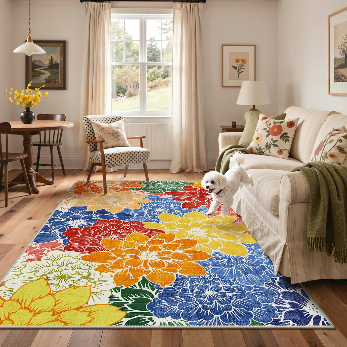GENIMO chenille soft rug provides plush comfort in living rooms and patios.