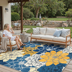 GENIMO machine washable rug handles spills and dirt for quick cleanup.