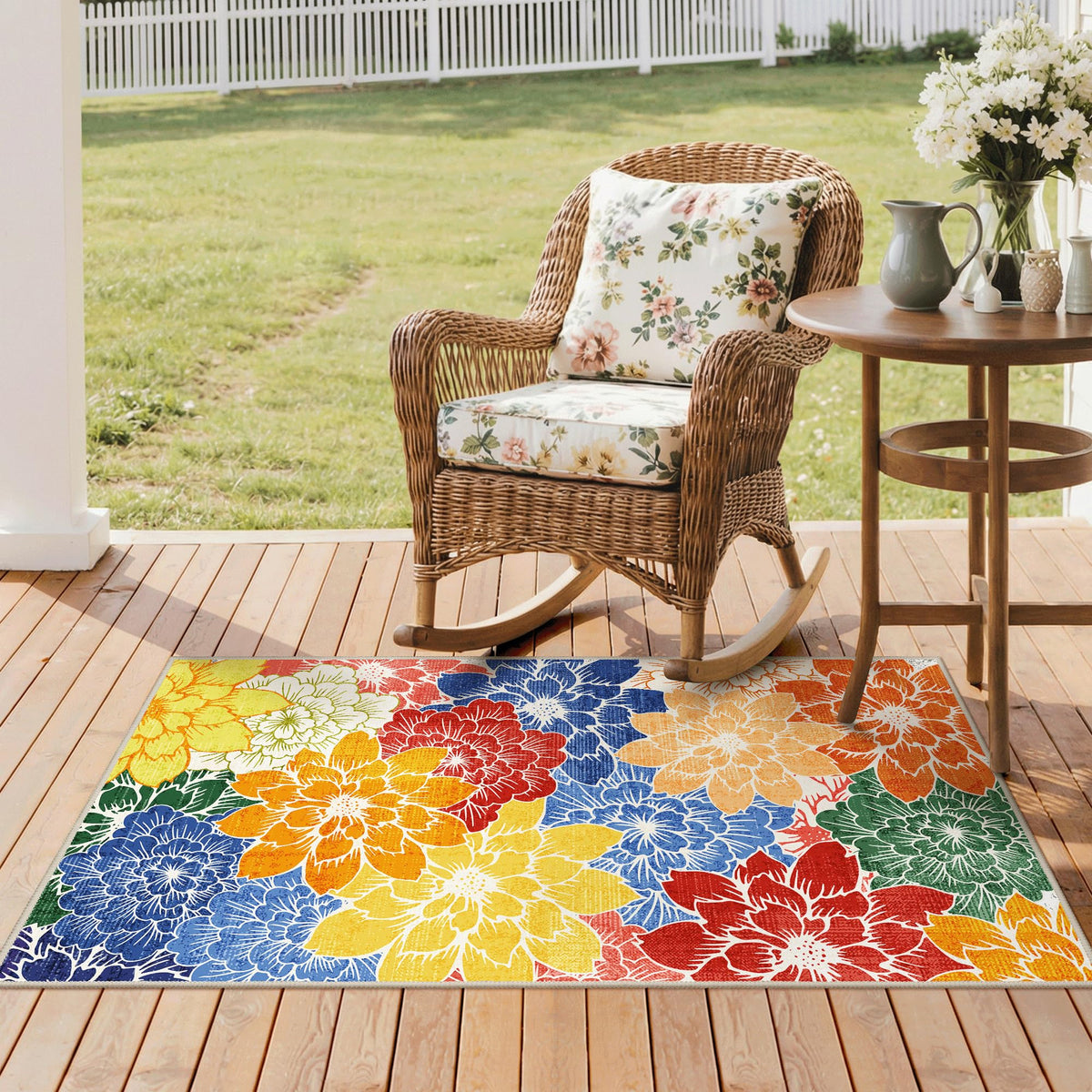 GENIMO machine-washable rug surface for quick refresh after pets or crumbs