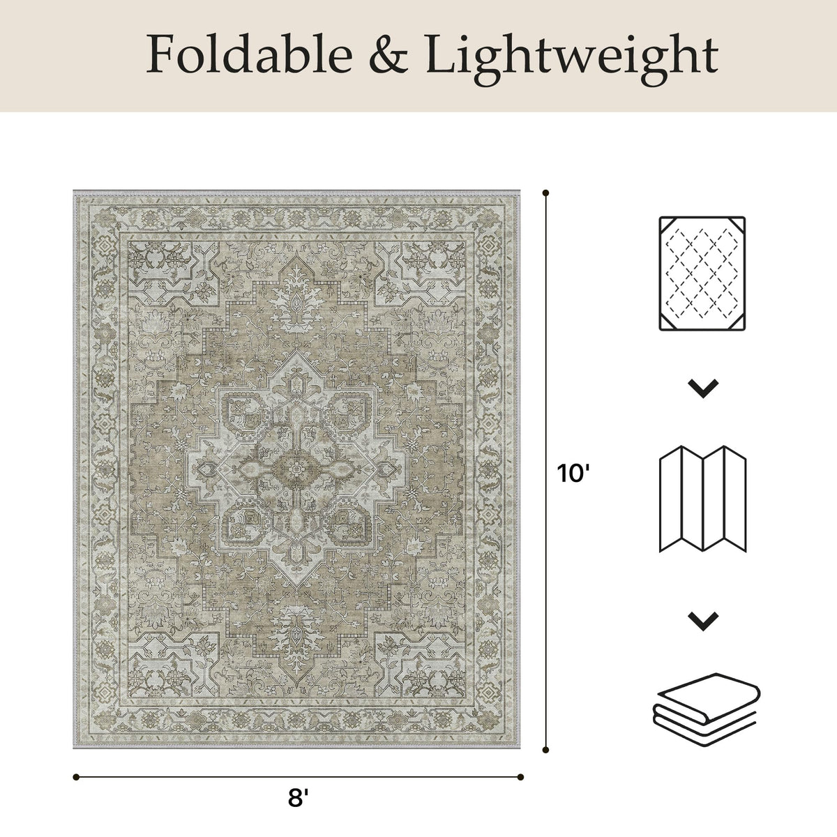 GENIMO multi-use rug for patio and living room enhances any setting