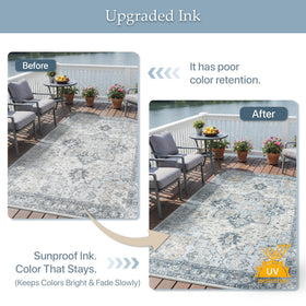 GENIMO rug with non-slip backing for safe indoor and outdoor use